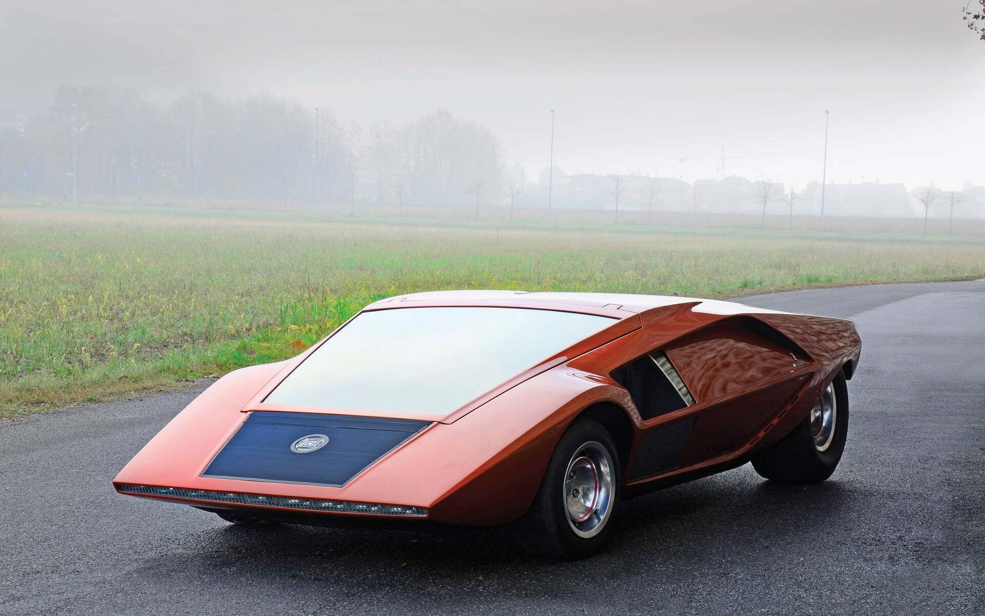 <p>Lancia Stratos Zero, concept (1970)</p>