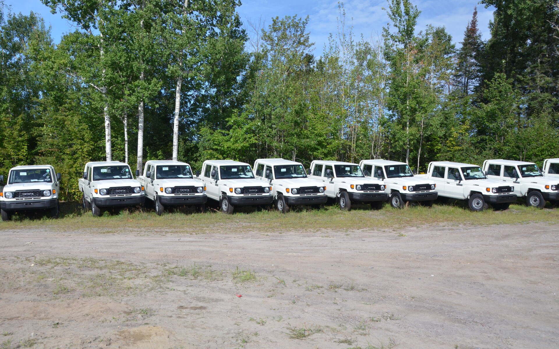 Des dizaines et des dizaines de Toyota Land Cruiser 70.