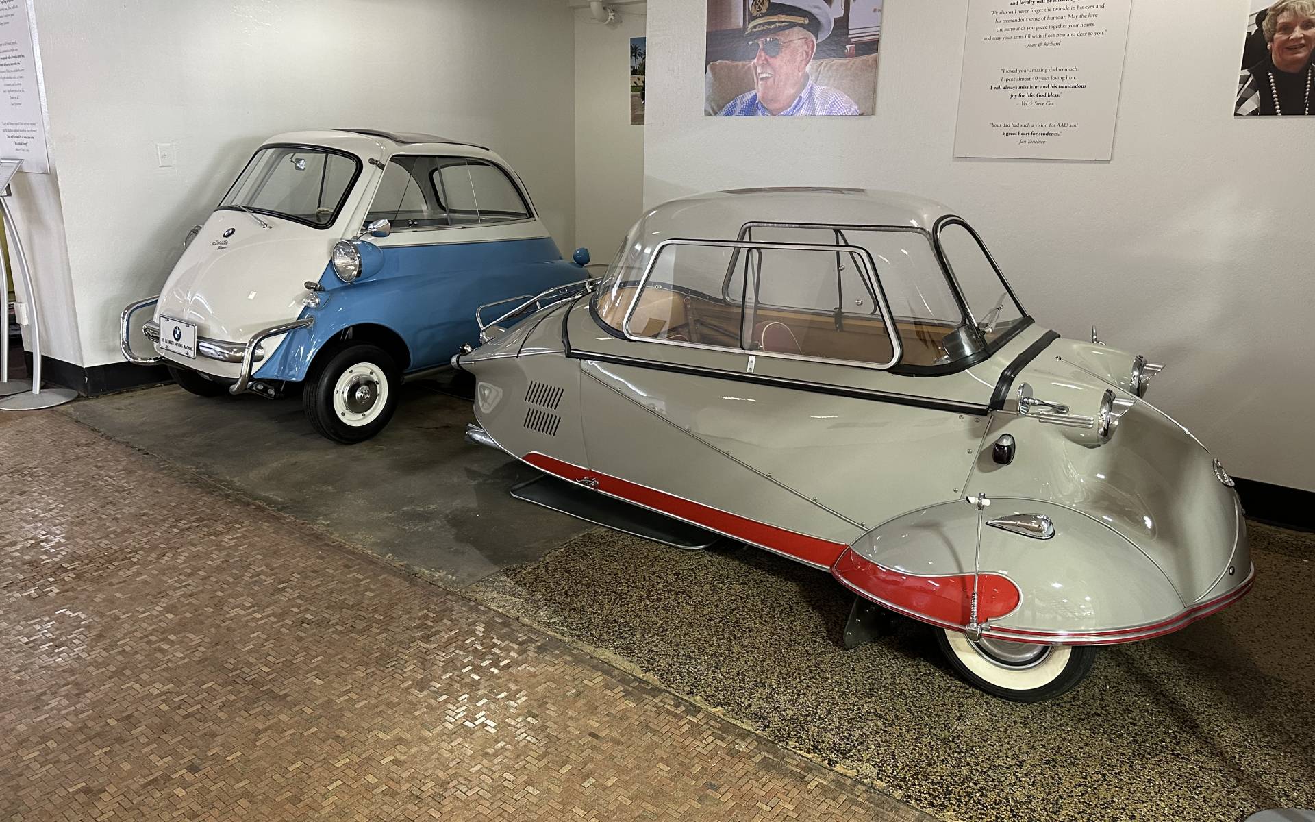 <p>Messerschmitt KR175 1954 et BMW Isetta 300&nbsp;1957.</p>