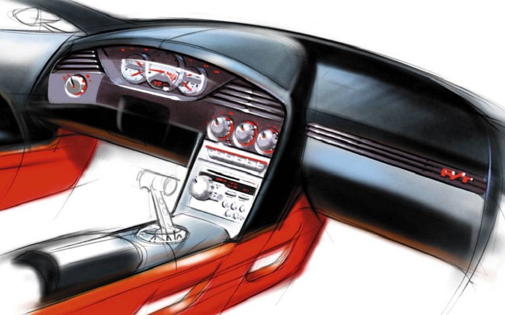 <p>Étude de style du concept Dodge Charger R/T 1999</p>