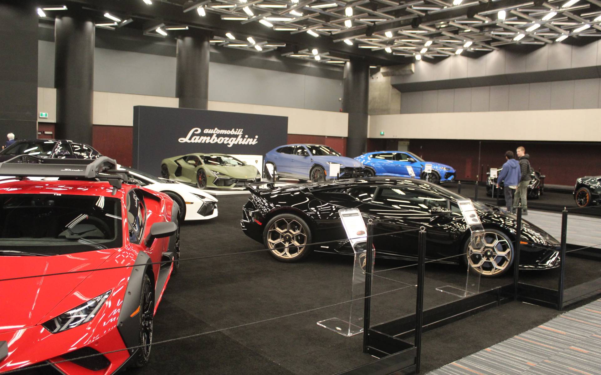 <p>Lamborghini booth</p>