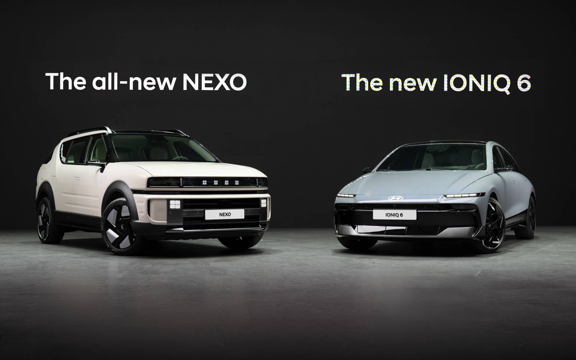 <p>Hyundai Nexo 2026 et Hyundai Ioniq 6&nbsp;2026</p>