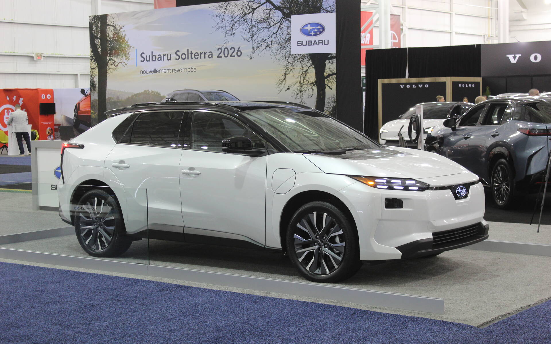 <p>Subaru expose le Solterra redessiné pour 2026.</p>