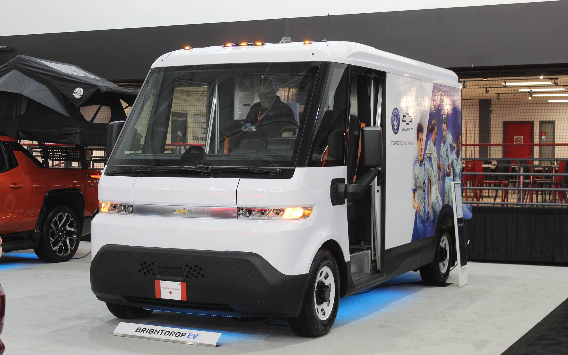 <p>Le camion de travail électrique de GM : le Brightdrop EV.</p>