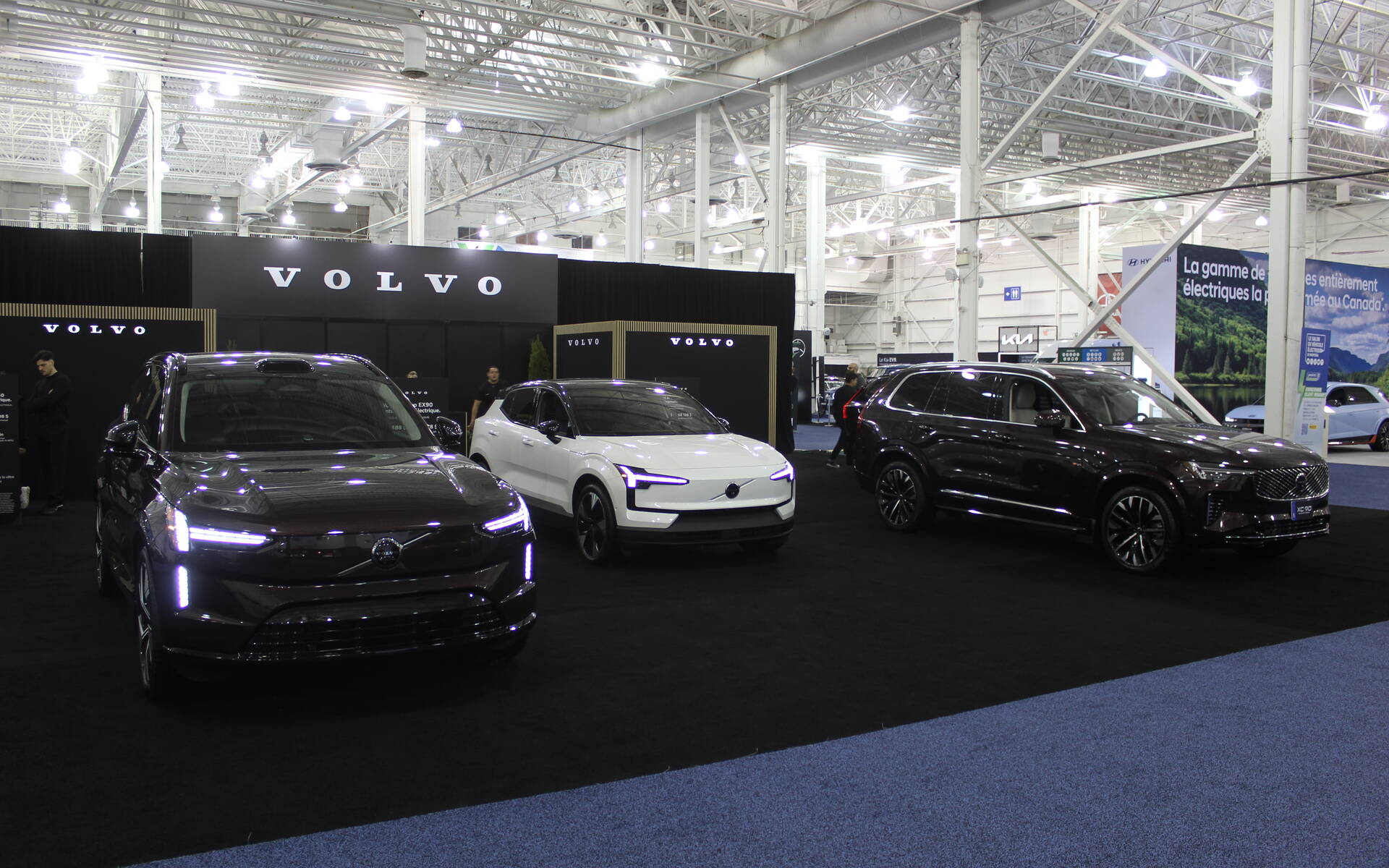 <p>De gauche à droite : Volvo EX90, EX30 et XC90.</p>