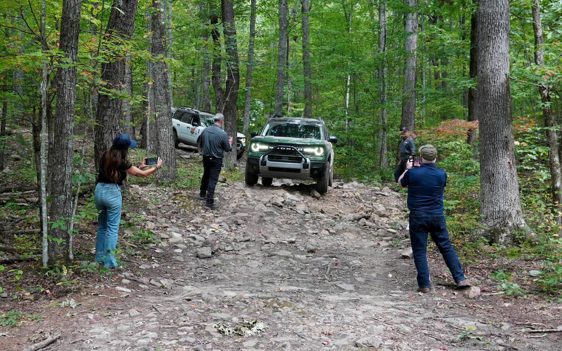 <p>The 2025 Ford Bronco Sport Sasquatch tackling the trail in style.</p>